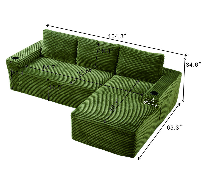 Soscik 104" Cloud Sectional image number 3