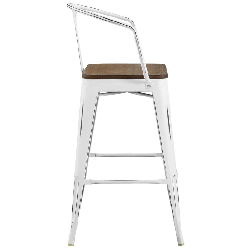 Modway Promenade Bar Stool Set of 2, White image number 3