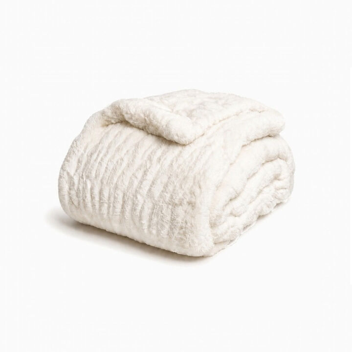 L.A. Escapade Large Faux Fur Throw Blanket