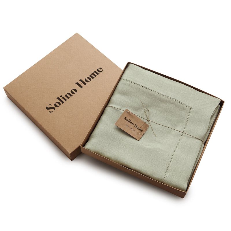 Christmas Linen Tablecloth - Classic Hemstitch, Solino Home
