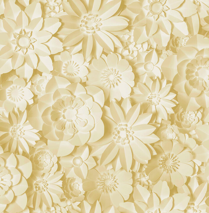 Dacre Yellow Floral Wallpaper
