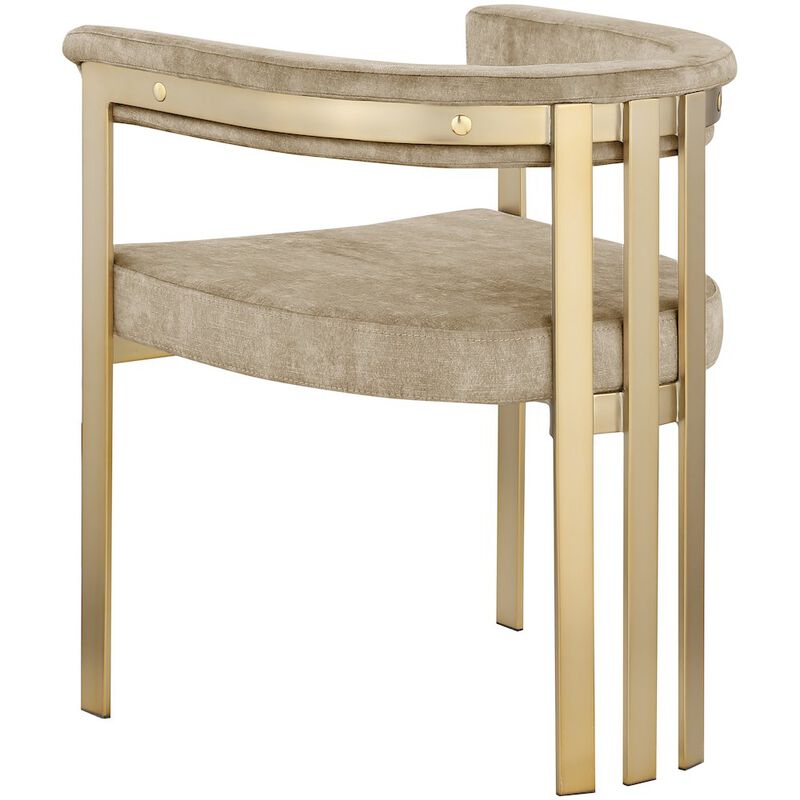 Meridian Furniture Marcello Beige Velvet Dining Chair, Set of 2