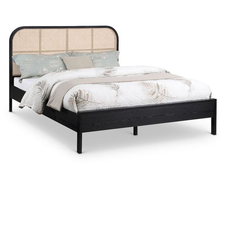 Meridian Furniture Siena Black Ash Wood King Bed
