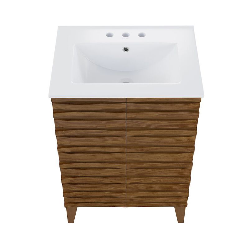 Cascade 24 in. Bathroom Vanity with 3-Hole Ceramic Sink Top image number 2