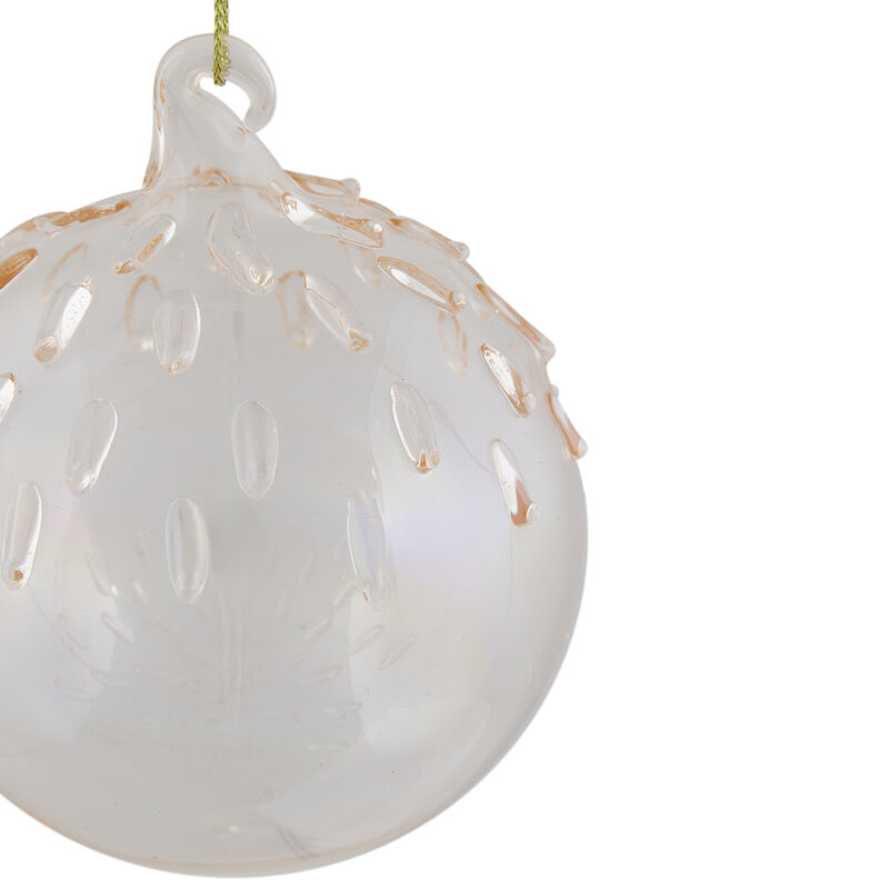 3" Pink Iridescent Glass Christmas Ball Ornament image number 6