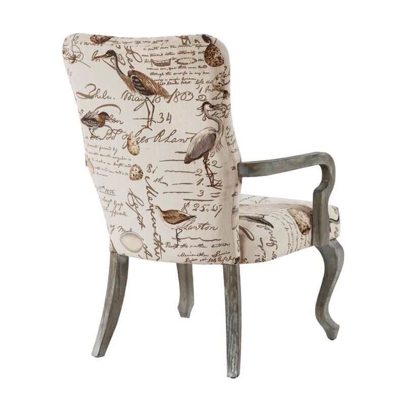 Belen Kox Bird Motif Queen Anne Accent Chair, Belen Kox