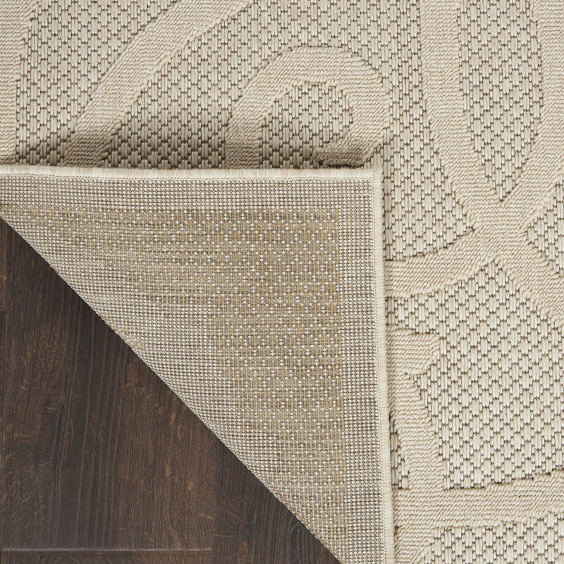 HomeRoots 7' X 10' Cream And Beige Trellis Indoor Outdoor Area Rug image number 3