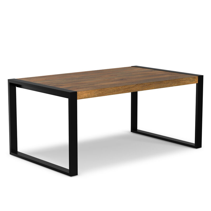 McKenzie 66 inch x 40 inch Rectangle Modern Industrial Dining Table in Light Tobacco image number 8