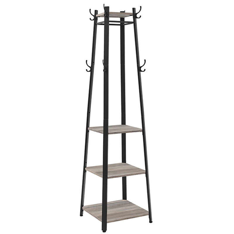 Coat Rack Stand with 3 Shelves for Entryway Organizer Storage image number 0