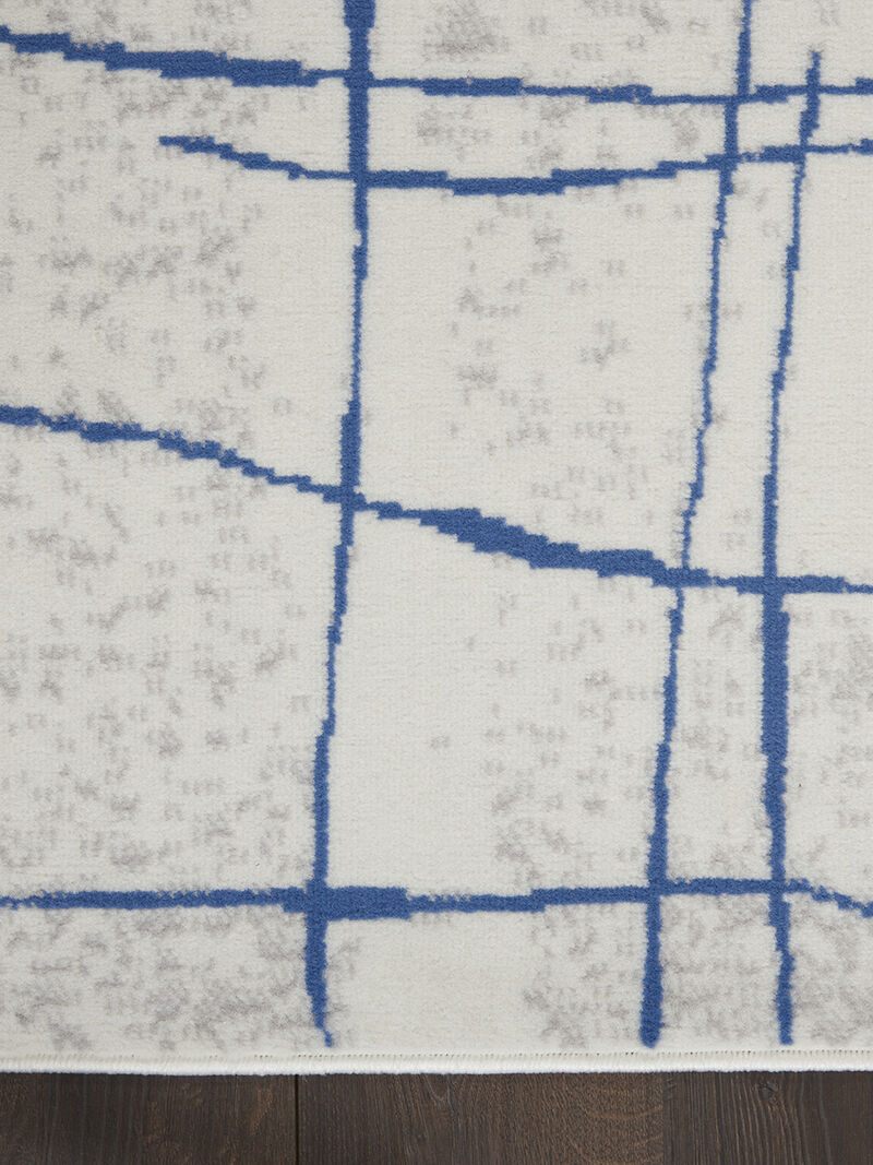 Whimsicle WHS09 Ivory/Blue 3' x 5' Rug