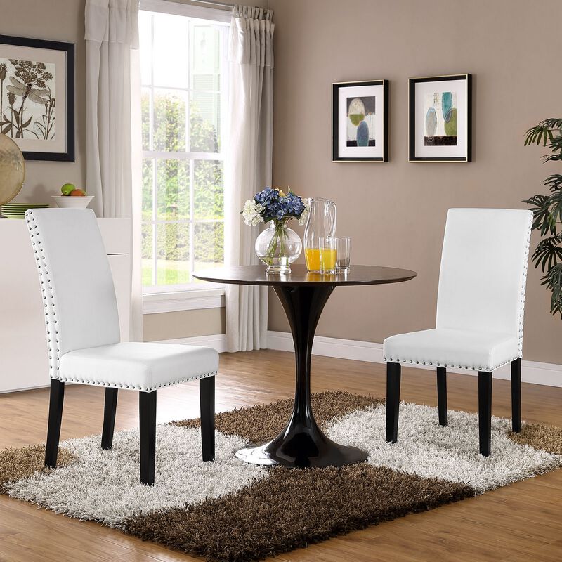 Parcel Dining Vinyl Side Chair-Benzara image number 4