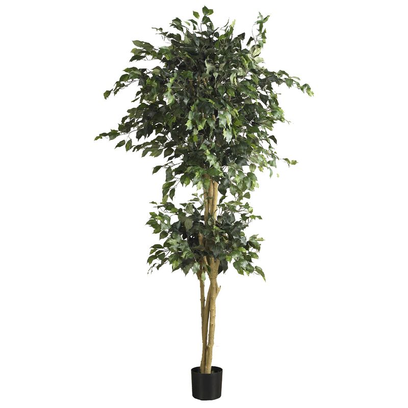 Hivvago 6 Feet Double Ball Ficus Silk Tree