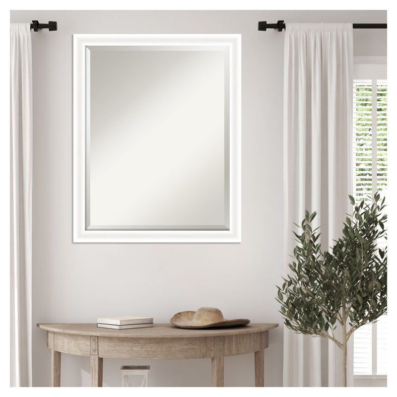 Oliver Narrow Beveled Wood Framed Wall Mirror image number 6