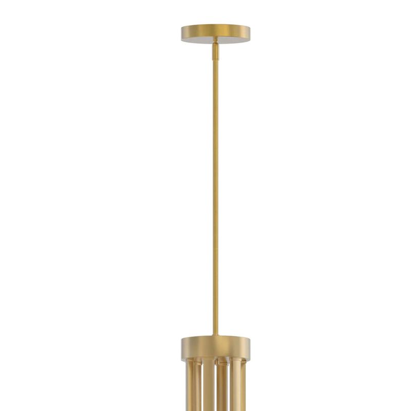 42" 18-Light Contemporary Brushed Gold Crystal Chandelier, Large Circular Ceiling Light for Living Room, Dining Room image number 3
