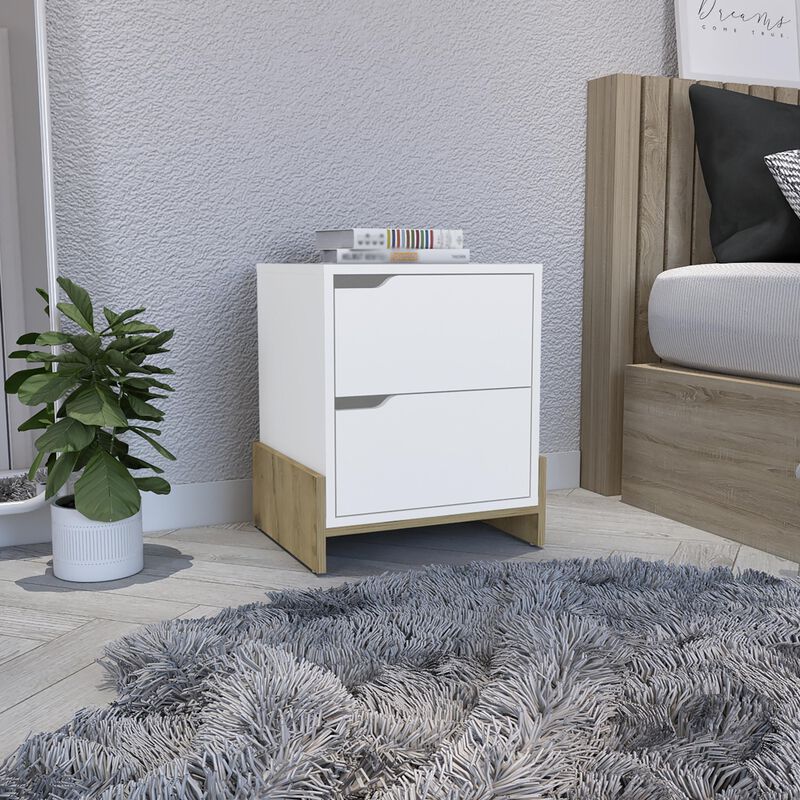 Streamdale Haines Nightstand With 2-Drawers, End Table With Sturdy Base image number 1