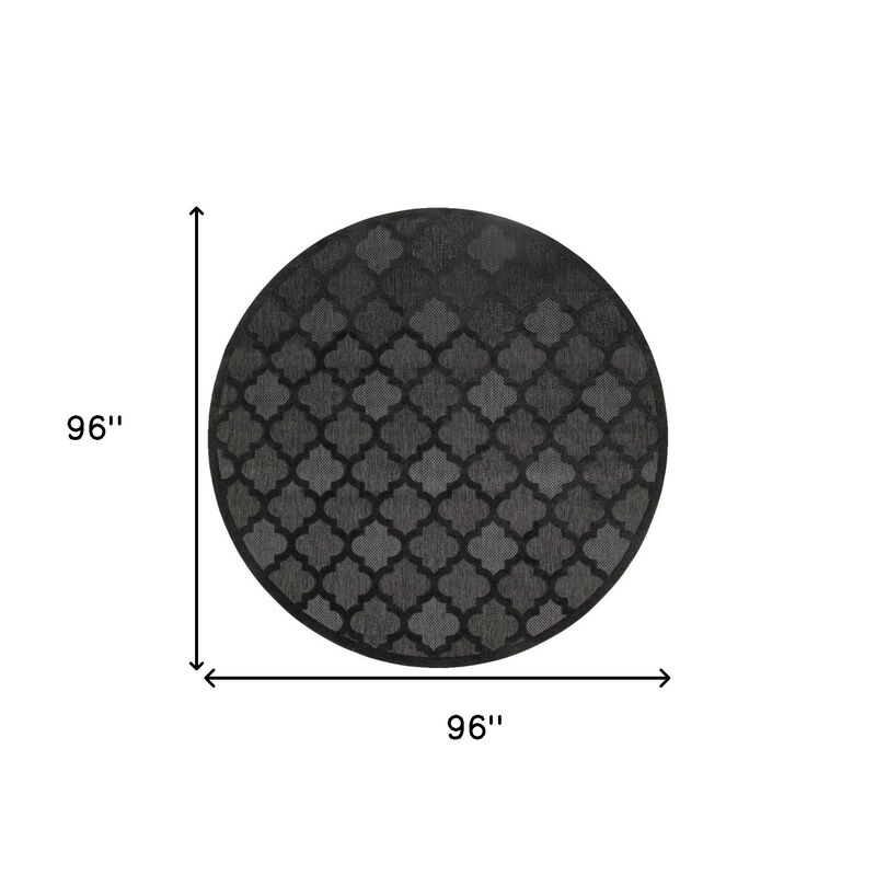 HomeRoots Round Trellis Indoor Outdoor Area Rug image number 3