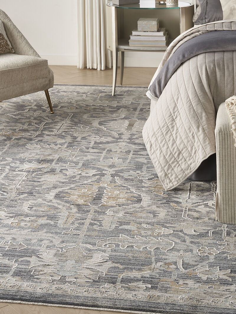 Lynx LNX02 Navy/Multicolor 7&rsquo;10&rdquo; x Round Rug