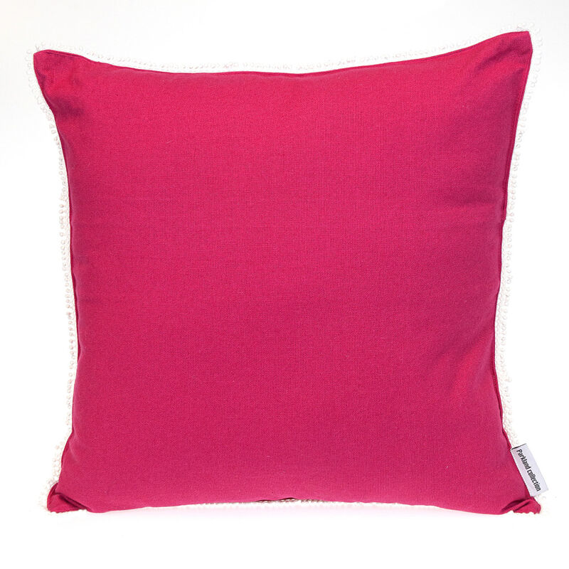 HomeRoots 16" Pink Cotton Throw Pillow image number 2