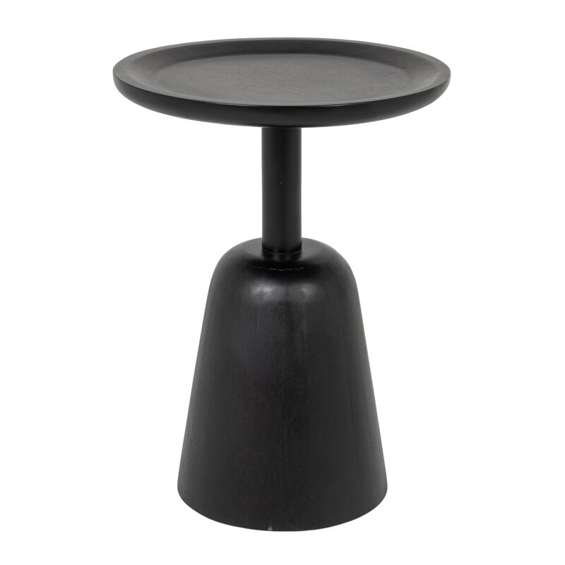 Round Mango Wood Pedestal Side Table image number 0