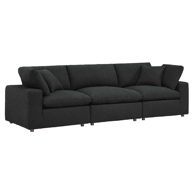 Commix Down Filled Overstuffed Boucle Fabric 3-Seater Sofa image number 2