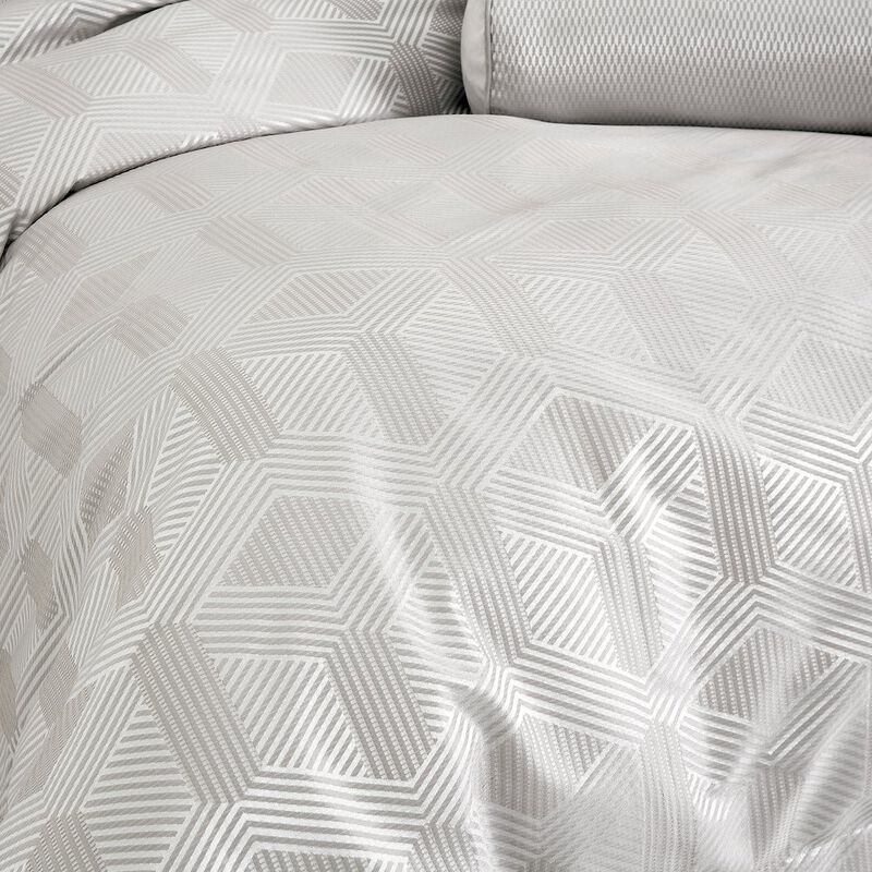 Michael Amini Nouveau 10-Piece King Duvet Set - Dove image number 4