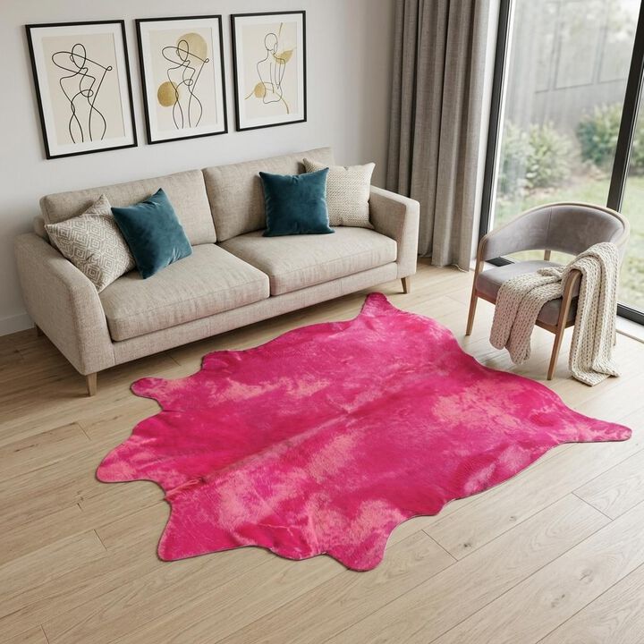 5'x7' Cowhide Hand Knotted Area Rug
