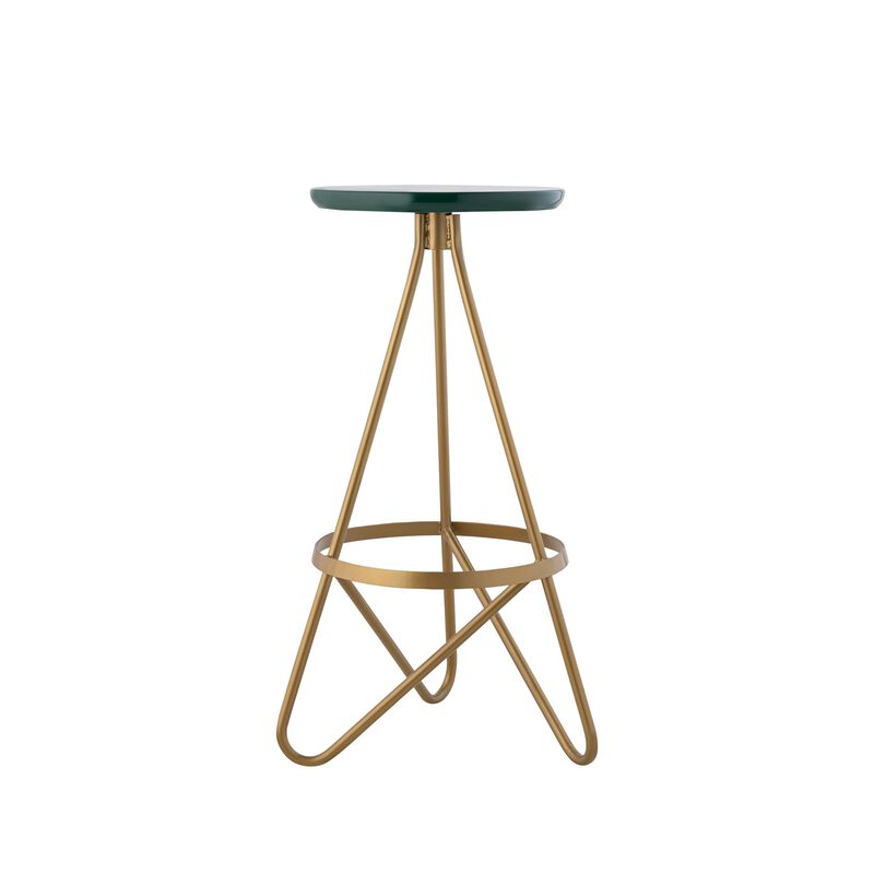 Spiroa Modern Industrial Metal Backless Circular Bar Stool