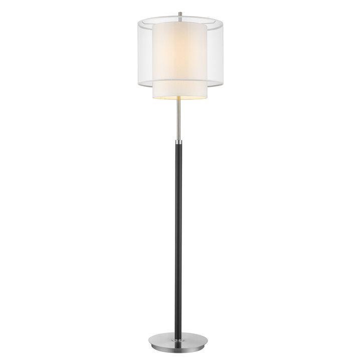 Hivvago 62" Floor Lamp With White Fabric Drum Shade