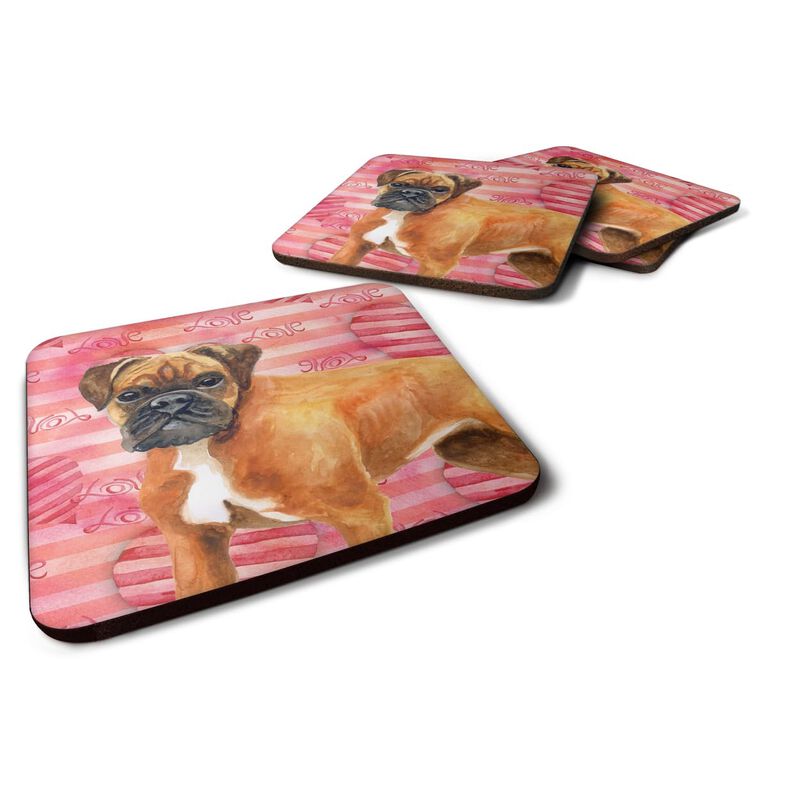 Caroline's Treasures German Boxer Love Decorative coasters, Multicolor