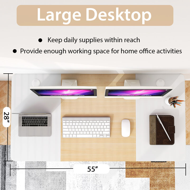 Height Adjustable Electric Standing Desk with USB Charging Port