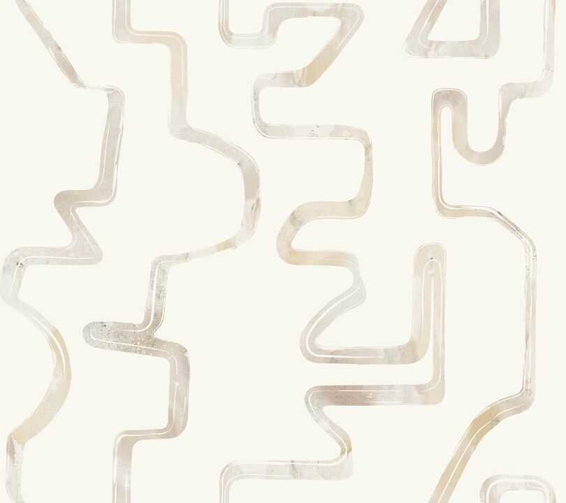 Abstract Aura Caramel & Cream Wallpaper