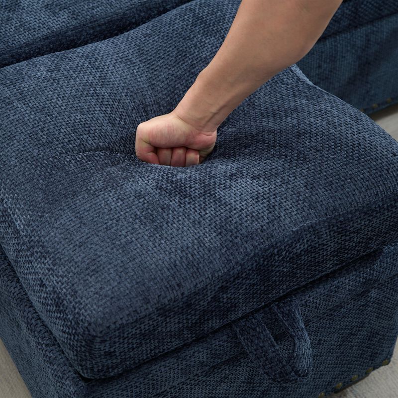 Jibvar L-Shaped Sectional Sofa Bed image number 8