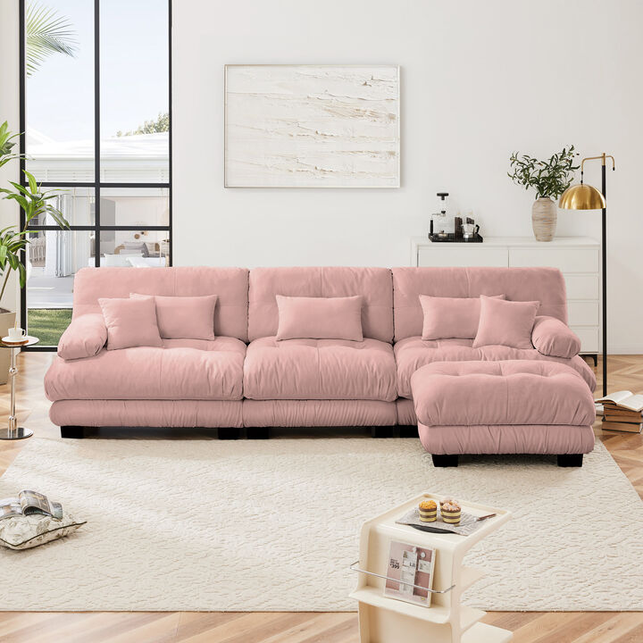 Merax Luxury Modular Sectional Sofa Couch,Oversized L Shaped Cloud Couch for Living Room