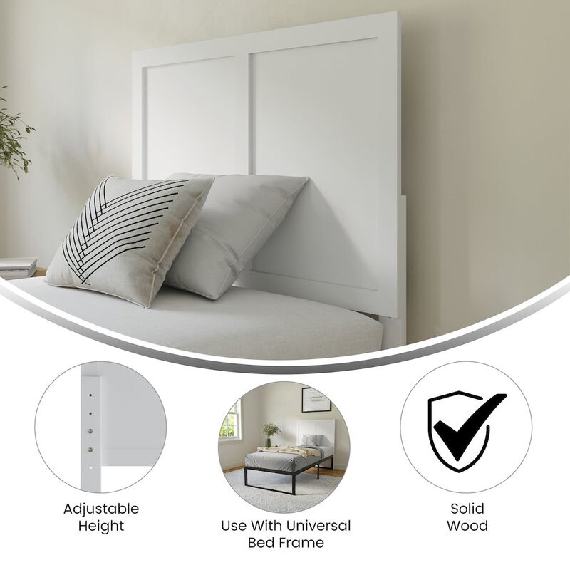 Flash Furniture Contemporary Twin Size Raised Panel Headboard image number 7