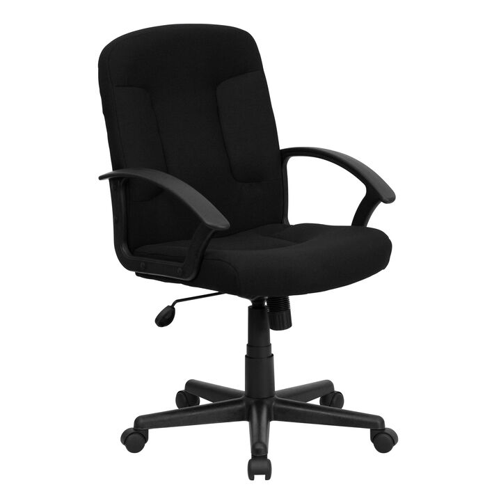 Garver Mid-Back Fabric Executive Swivel Office Chair with Nylon Arms