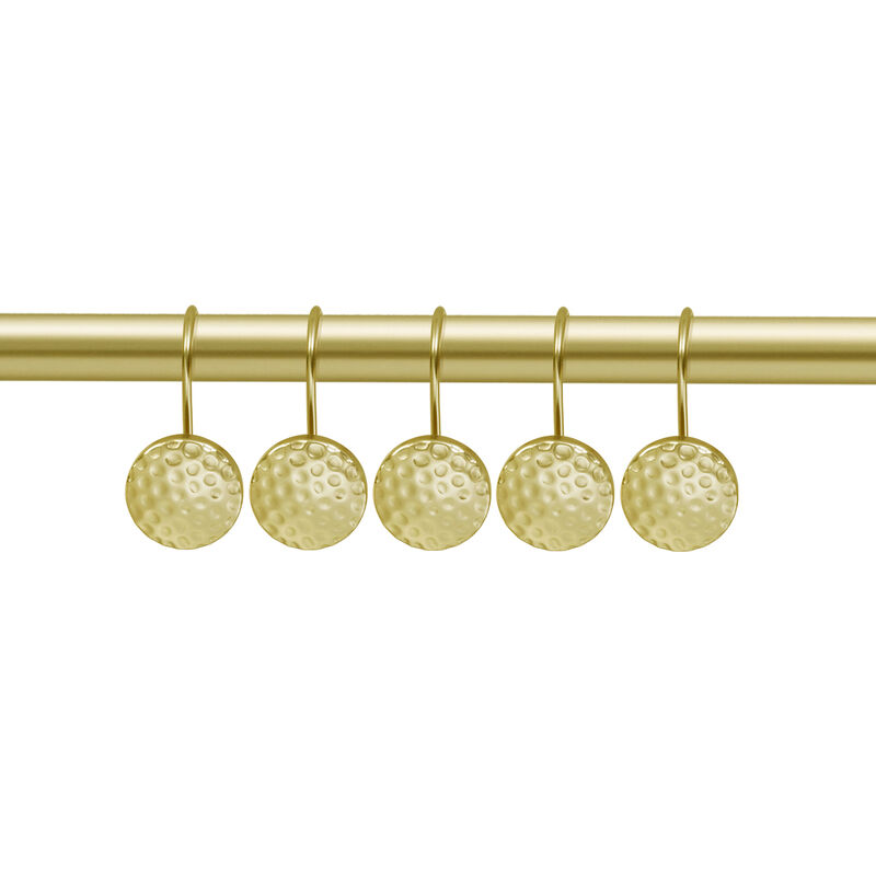 Metal Shower Curtain Hooks, Set of 12 image number 5
