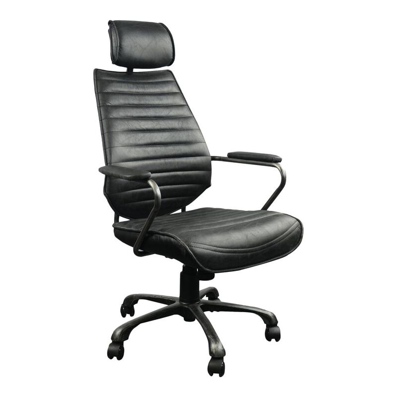 Luxury Black Leather Executive Office Chair - Elite Collection, Belen Kox image number 4