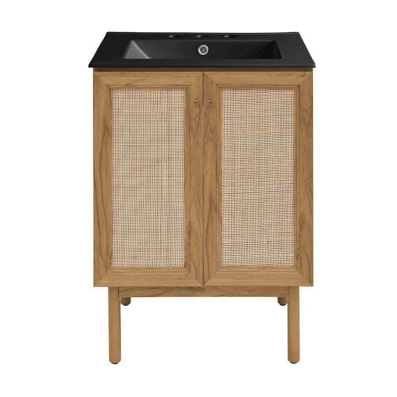 24" Freestanding Bathroom Vanity with 3-Hole Centerset Sink Top image number 0