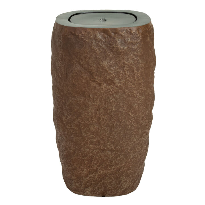 Cylinder Polystone Outdoor Bubble Fountain