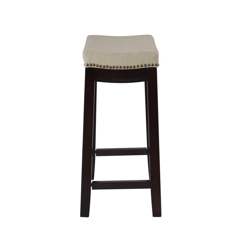 Linon Claridge Linen Counter Stool
