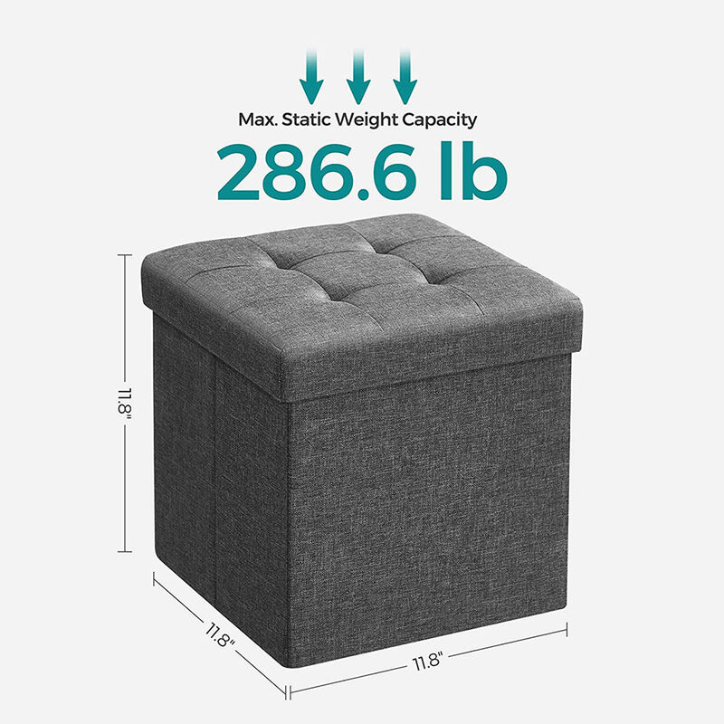 Folding Storage Ottoman Cube for Versatile Space-Saving Solutions