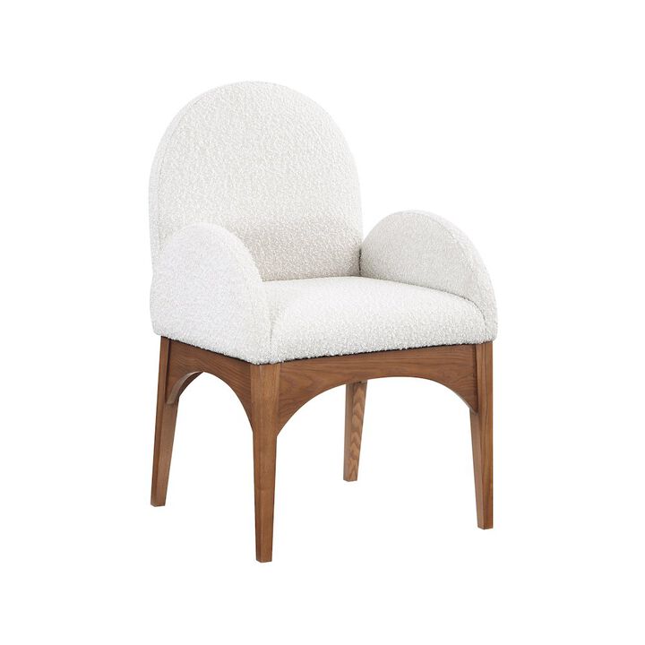 Meridian Furniture Waldorf Cream Boucle Fabric Dining Chair