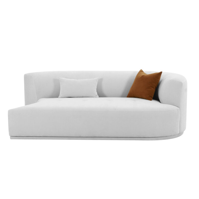 Fickle Grey Velvet Modular RAF Loveseat image number 1