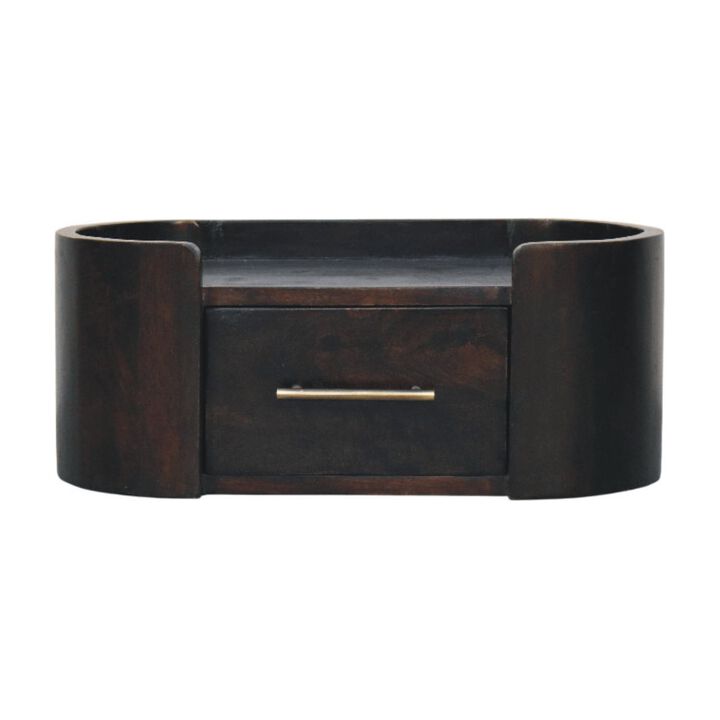 Artisan Furniture Solid Wood Valencia Wall-Mounted Bedside , Brown