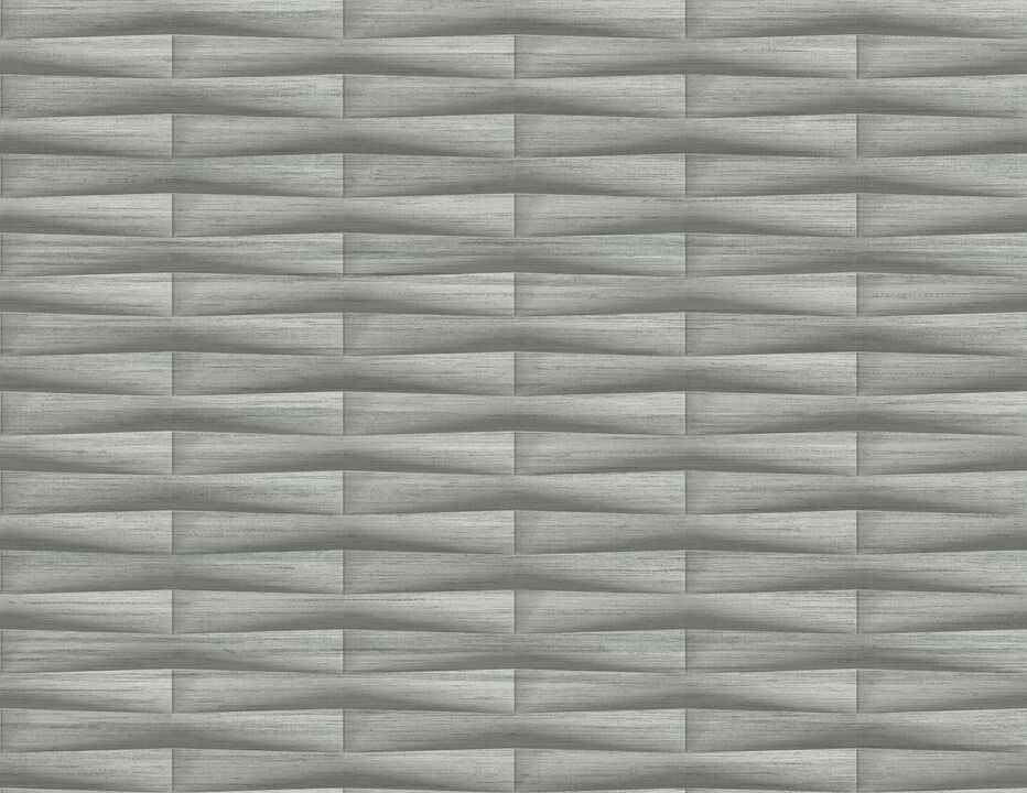 Gator Slate Geometric Stripe Wallpaper