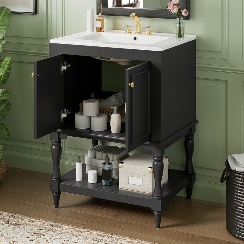 Bathroom Vanity with Ceramic Sink image number 3
