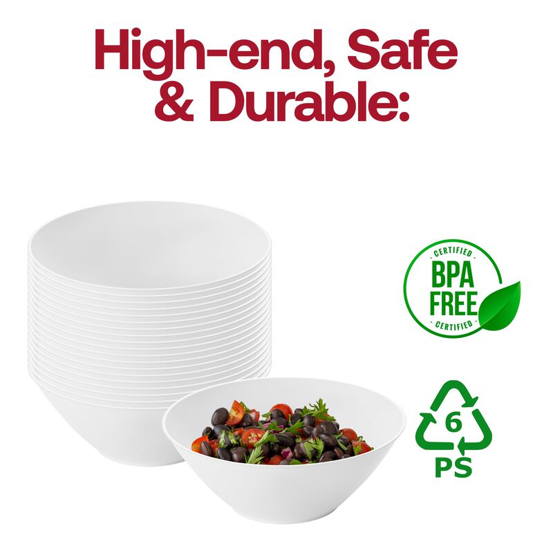 6 oz. Solid White Organic Round Plastic Dessert Bowls (120 Bowls) image number 5