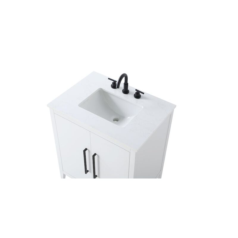 Elegant Kitchen and Bath 30 Inch Single Bathroom Vanity In White