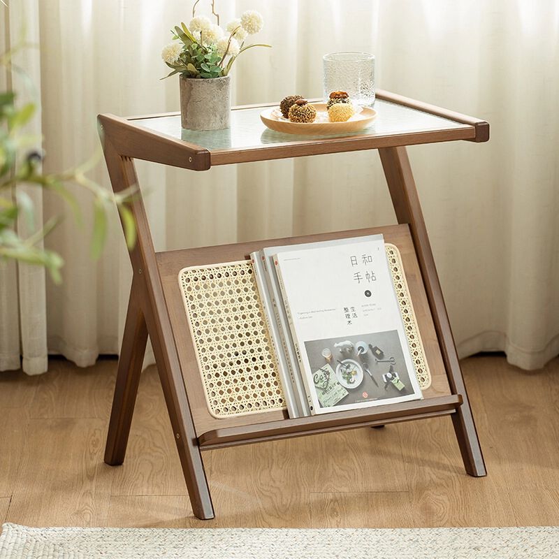 Geswek Rattan Nightstand Side Table image number 2