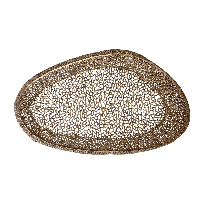 Iveressae Silver Oval Open-Mesh Coffee Table image number 7